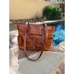 Patricia Nash Bolsena Tooled Leather Tote Shoulder Bag